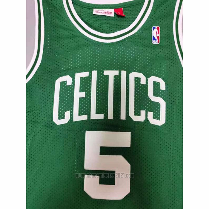 Camiseta Boston Celtics Kevin Garnett #5 Hardwood Classics Throwback Verde